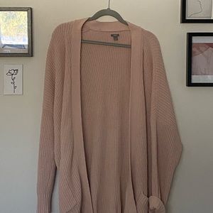 Aerie Pink Chenille Cardigan